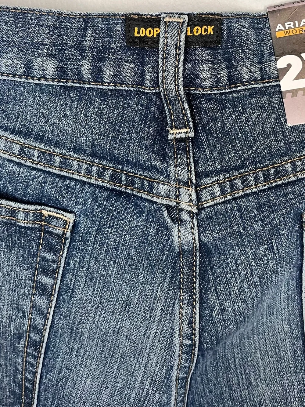 Ariat Rebar M4 Relaxed Boot Cut Jeans Mens 36x32 Maritime DuraStretch NWT